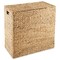 Casafield 2-Section Laundry Hamper with Removable Liner Bags, Woven Water Hyacinth Double Laundry Basket Sorter for Clothes and Towels